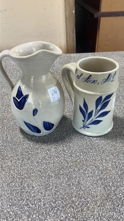 Williamsburg Pottery Mug & Pitcher