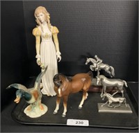 Horse & Duck Figurines, CYBIS Ophelia Figurine.