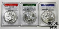 2020-P/S/W 3 Coin American Silver Eagle Set PCGS