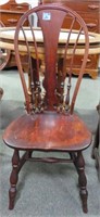 MAHOGANY WINDSOR STYLE LADIES SIDE CHAIR