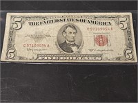 Red Seal 1953 $5 Dollar Bill