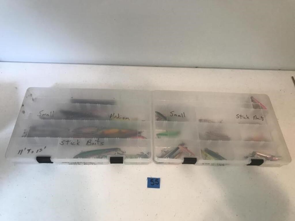 2 Tackle Boxes With Lures Various Sizes