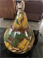 KITTY IZOR CARVED PEAR MADE FROM A GHOURD