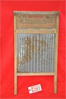 National brass / galvanized & wood washboard