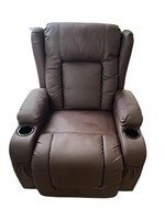 A Faux Leather Lift Chair w/ Massage & Heat. In