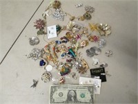 Lot of Vintage Jewelry - Pins/Brooches & More