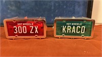 Hot wheel license plate cars