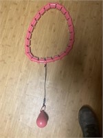 pink weighted  houla hoop