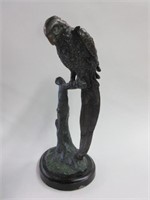 Lost Wax Bronze Parrot Sculpture