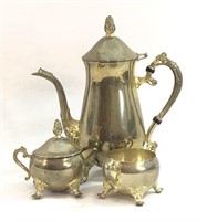 Vintage Brass Plates Tea Set