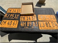 License Plates *CALIFORNIA PLATES BID WITH CAUTION