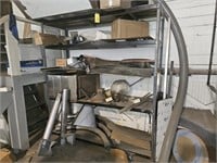 Stainless steel and angle iron shevles