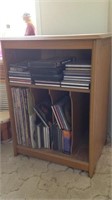Cabinet with Cd's, DVD's and Records