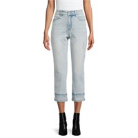 Time and Tru Women S High Rise Straight Crop Jean