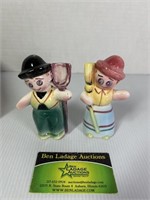 Farmer Salt and Pepper Shakers Made in Japan