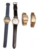 Four Vintage Mens' Watches - Waltham, Gruen, Etc.