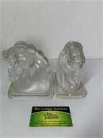 Glass Horse Bookends