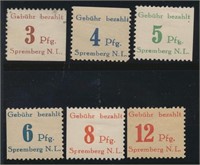 GERMANY PRIVATE ISSUE SPREMBERG MICHEL #1-6 MINT