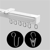 Curtain Track  Ceiling Mount  15ft  White