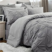Queen Sized Grey Duvet with Pillow Cases