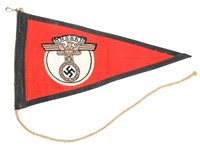 WWII GERMAN NSKK CAR PENNANT