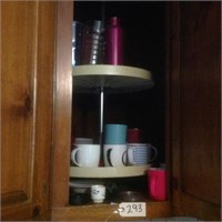 contents of cabinet assorted cups