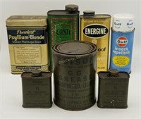 Lot Of Vintage Metal Advertising Cans/ Military?