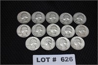 14-Washington Silver Dollars