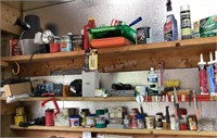 Three Garage Shelves of Goodies