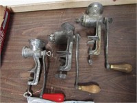 Vintage meat grinders