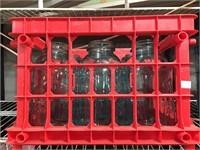 large green glass canning jars