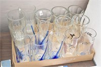 (4) Glass Sundae Dishes & Variety of Glasses