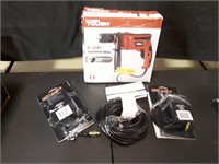 Hypertough 6 amp hammer drill, HDMI CABLES, CAT6
