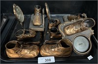 Vintage Copper Baby Shoes.