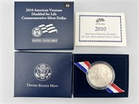 2010-W Disabled American Veterans Silver Proof Dol