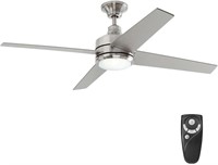 Mercer 52 in. LED Indoor Brushed Nickel Ceiling Fa