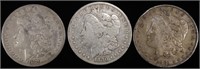 1879-S, 1880, 1881 CIRC MORGAN DOLLARS