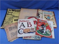 Vintage Childrens Scrapbook, Coloring Book, Story