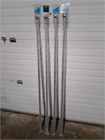 Four Unused Aluminum Poles 1x60"