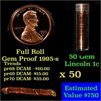 Gem Proof Lincoln 1c roll, 1995-s 50 pcs