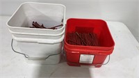 2 buckets mixed 8” & 12” fasteners