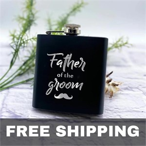 NEW Father of the Groom Flask Wedding Gift Present