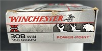 Winchester 308 Win Ammo Full Box 150 Grain