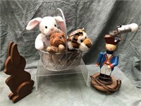 Critters, Soldier Lamp, Wood Bunny
