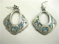 Sterling .925 Marked Turquoise Earrings