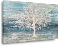 Abstract Landscape 20x28IN Blue Tree