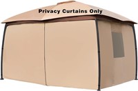 10x10 Gazebo Replacement Privacy Curtain (Khaki)