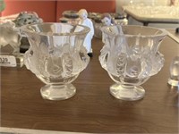 Pr  Lalique Dampierre Vases