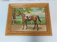 Horse Racing Art Wall Hanging B. Way