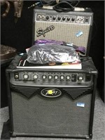 2 PC - FENDER CHAMP 15 AMP & PEAVEY 15 AMP (VYPYR)